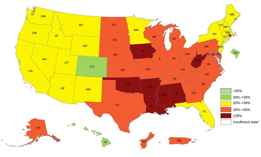 obesity rates around the world